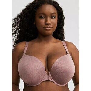 Torrid Perfect T-Shirt Push Up Heather Front Close 360 Back Smooth Sz. 42DD NEW